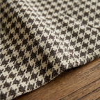 Charcoal and Ivory Classic Houndstooth Grommet Curtain Panel